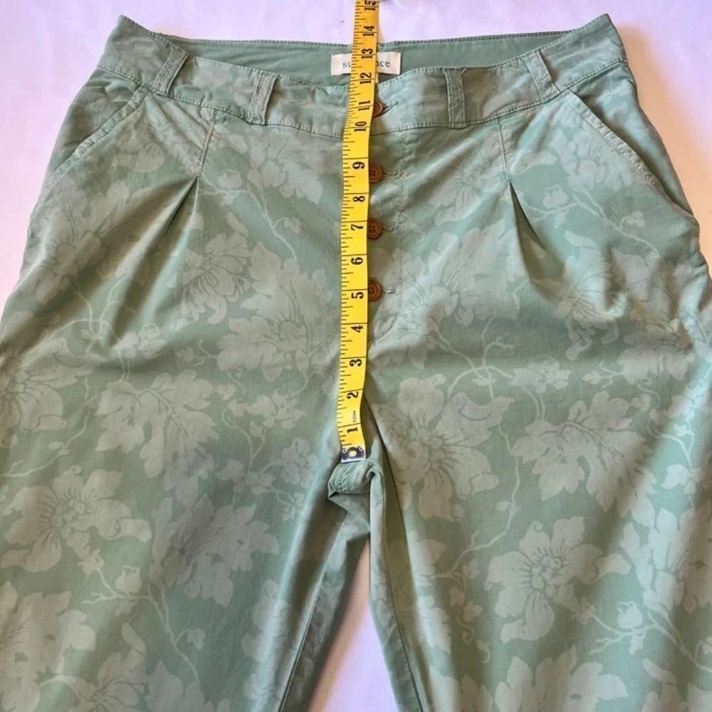 *FIRM PRICE* Sundance Bastille easy two tone green floral high rise chino - Picture 8 of 10